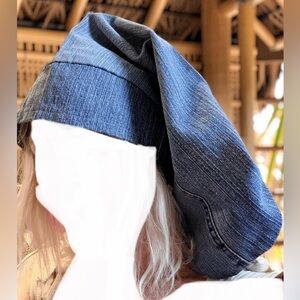 Denim Blue Women's Slouchy Beanie Hat
